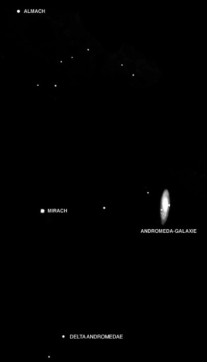 Aufsuchhilfe Andromeda-Galaxie